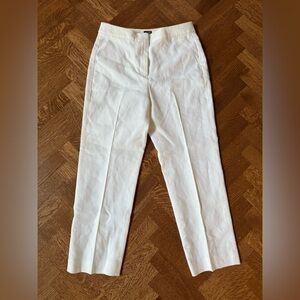 J CREW‎ Kate Linen Blend Trousers Pants Stretch Straight Leg Baggy Office 8